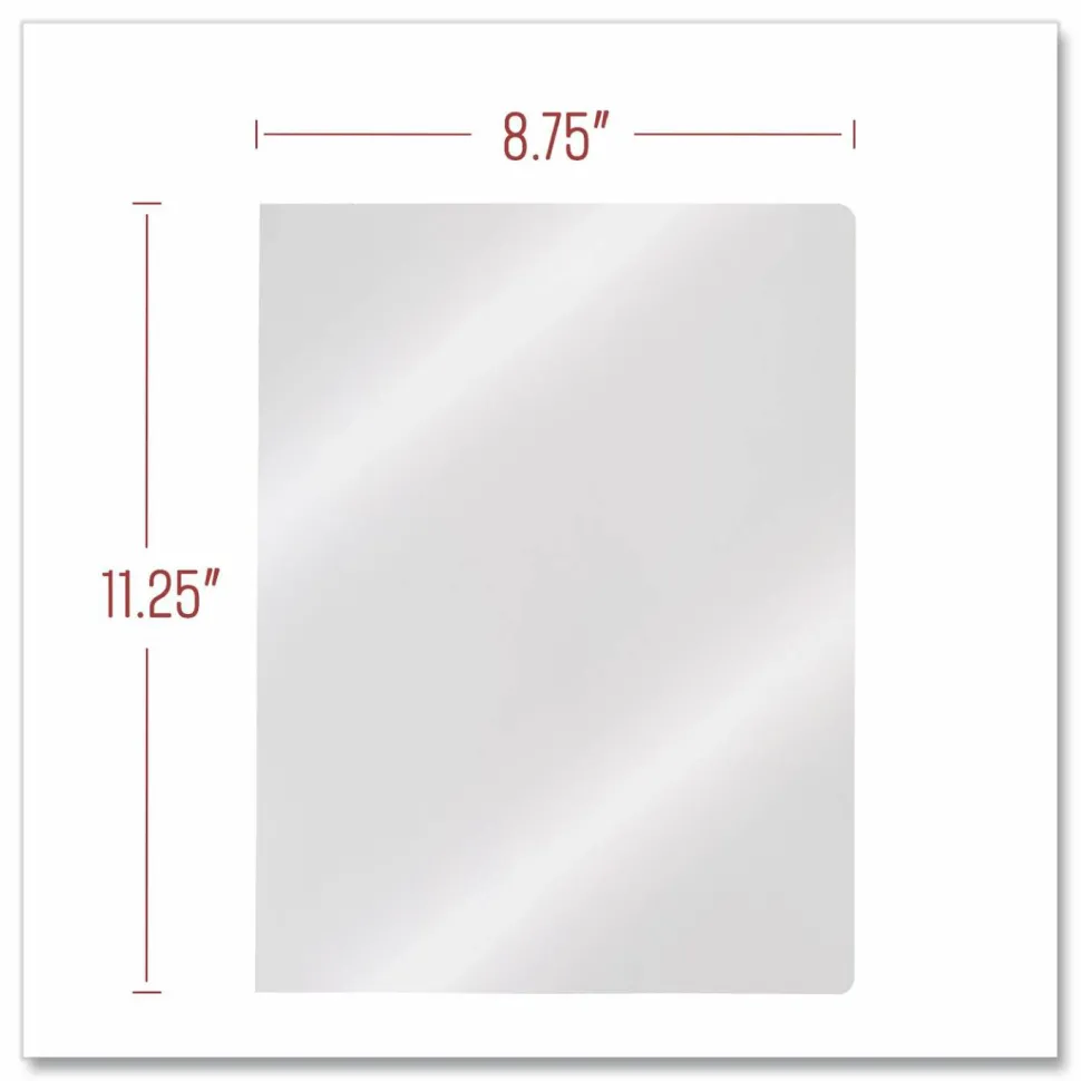 GBC ClearView Standard Presentation Covers, 8 3/4" x 11 1/4", Clear, Box Of 100