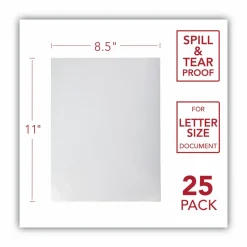 GBC Design View Poly Presentation Covers for Binding Systems, Lined Pattern, Plastic, Square Corners, 11 x 8.5, Clear, 25/Pack