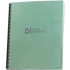 GBC Design View Poly Presentation Covers for Binding Systems, Lined Pattern, Plastic, Square Corners, 11 x 8.5, Clear, 25/Pack