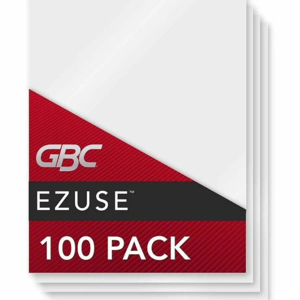 GBC EZUse Thermal Laminating Pouches, 5 mil, 9" x 11.5", Gloss Clear, 100/Box