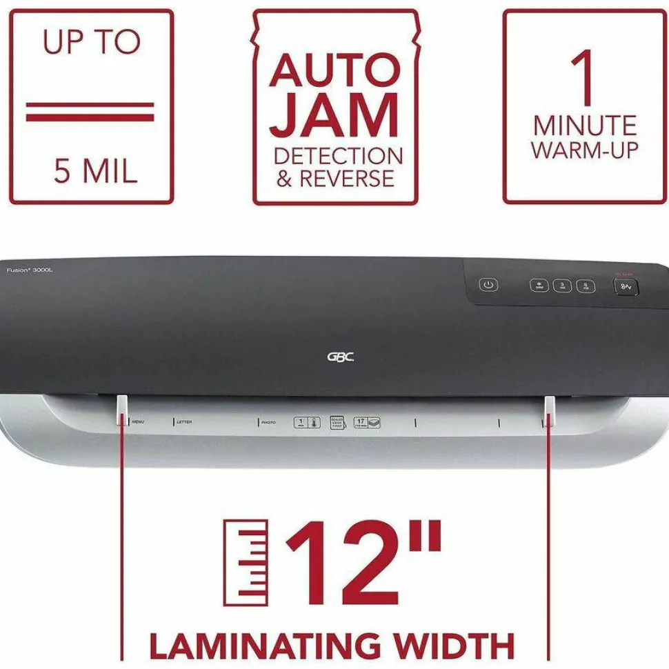 GBC Fusion 3000L 12" Laminator With 30 EZUse Pouches