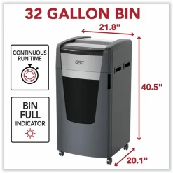 GBC Momentum X26-32 Micro-Cut P-4 Anti-Jam Shredder, 26 Manual Sheet Capacity