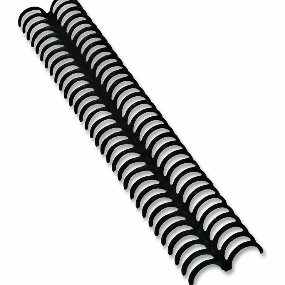 GBC ProClick Easy Edit Spines for 11 x 8.5 Documents, 32 Rings, 0.31" (45-Sheet) Capacity, Black, 100/Box