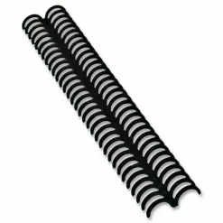 GBC ProClick Easy Edit Spines for 11 x 8.5 Documents, 32 Rings, 0.63" (110-Sheet) Capacity, Black, 100/Box