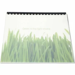 GBC 100% Recycled Poly Binding Cover, Plastic, Square Corners, 11 x 8.5, Frost, 25/Pack