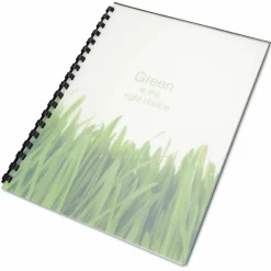 GBC 100% Recycled Poly Binding Cover, Plastic, Square Corners, 11 x 8.5, Frost, 25/Pack