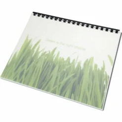 GBC 100% Recycled Poly Binding Cover, Plastic, Square Corners, 11 x 8.5, Frost, 25/Pack