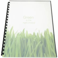 GBC 100% Recycled Poly Binding Cover, Plastic, Square Corners, 11 x 8.5, Frost, 25/Pack