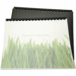 GBC 100% Recycled Poly Binding Cover, Plastic, Square Corners, 11 x 8.5, Frost, 25/Pack