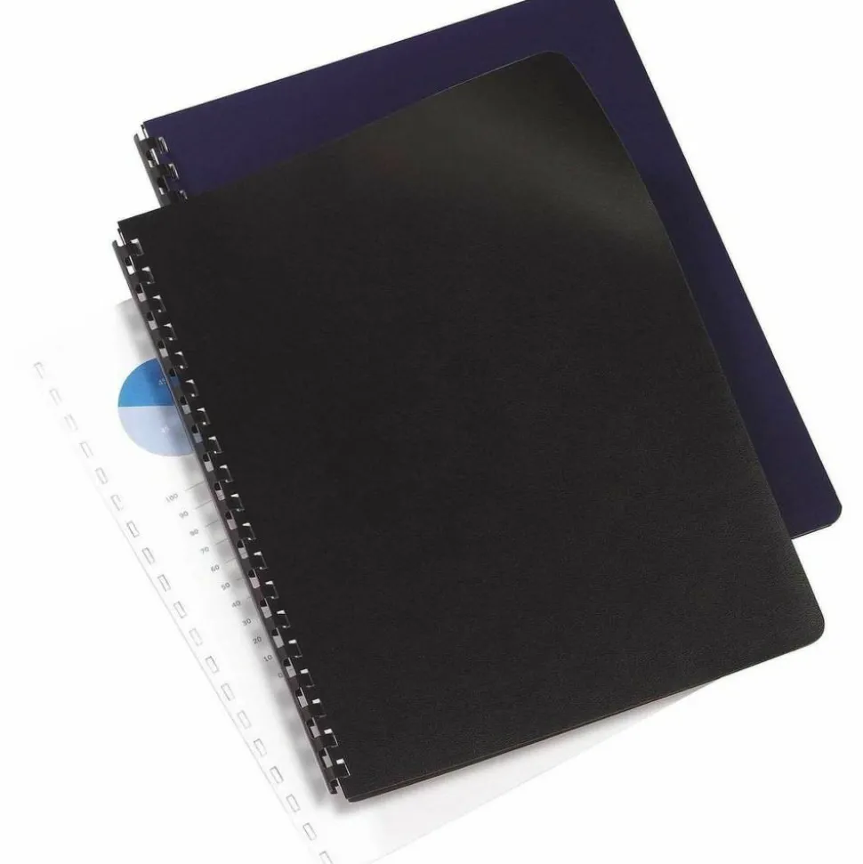 GBC Regency Round Corners Presentation Binding Covers, 8 3/4" x 11 1/4", Navy, Box Of 200