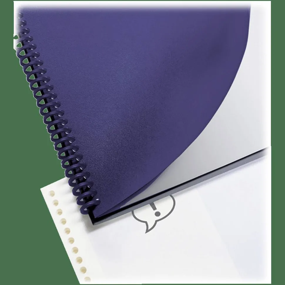 GBC Regency Round Corners Presentation Binding Covers, 8 3/4" x 11 1/4", Navy, Box Of 200