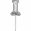 Gem Office Products Aluminum Pushpins - 0.5" Diameter - for Notice - 100 / Box - Aluminum - Plastic, Aluminum, Aluminum