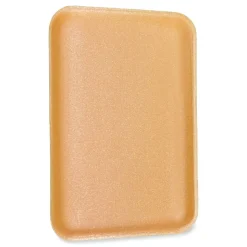 GEN Meat Trays, 2-3/4”H x 13-13/16”W x 9-1/4”D, Yellow, Pack Of 100 Trays
