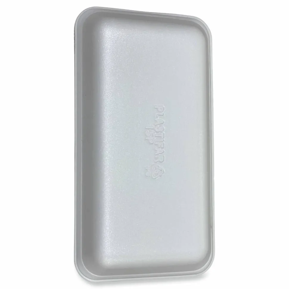 GEN Meat Trays, #15P, 1-3/8”H x 14-1/2”W x 7-15/16”D, White, Pack Of 200 Trays
