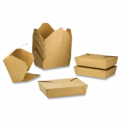 GEN Reclosable Kraft Take-Out Box, 54 oz, 8.51 x 6.3 x 1.8, Brown, Paper, 200/Carton