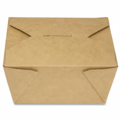 GEN Reclosable Kraft Take-Out Box, 30 oz, 5.06 x 4.27 x 2.4, Brown, Paper, 450/Carton