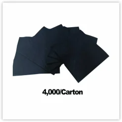 GEN Cocktail Napkins, 1-Ply, 9 x 9, Black, 4,000/Carton