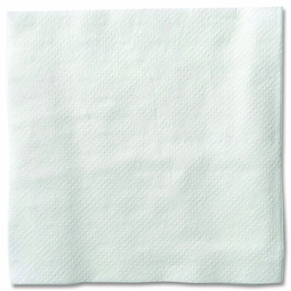 GEN Cocktail Napkins, 1-Ply, 9 x 9, White, 500/Pack, 8 Packs/Carton