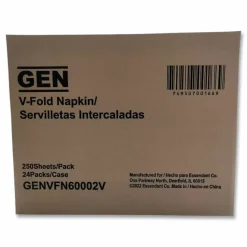 GEN Premium Interfold Pop-Up Dispenser Napkin, 2-Ply, 6.5 x 8.3, White, 250/Pack, 24 Packs/Carton