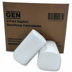 GEN Premium Interfold Pop-Up Dispenser Napkin, 2-Ply, 6.5 x 8.3, White, 250/Pack, 24 Packs/Carton