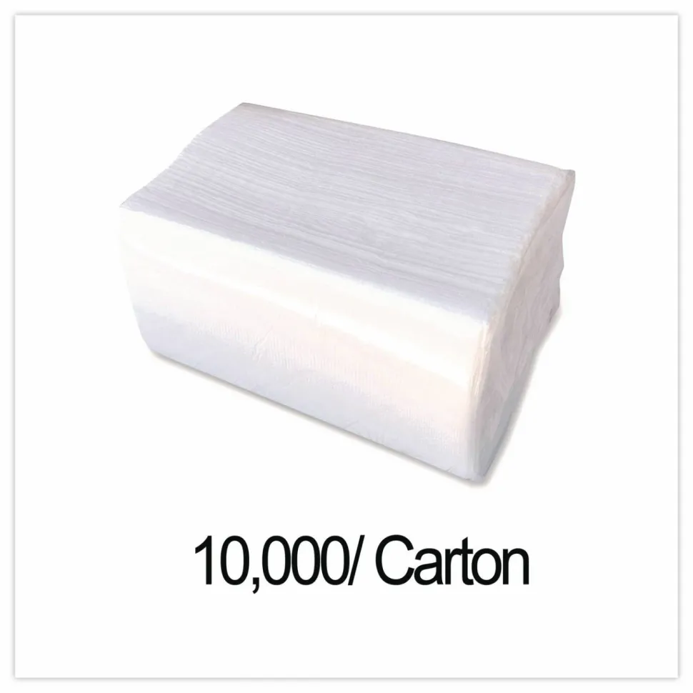 GEN Tall-Fold Napkins, 1-Ply, 5.98 x 11.38, White, 10,000/Carton