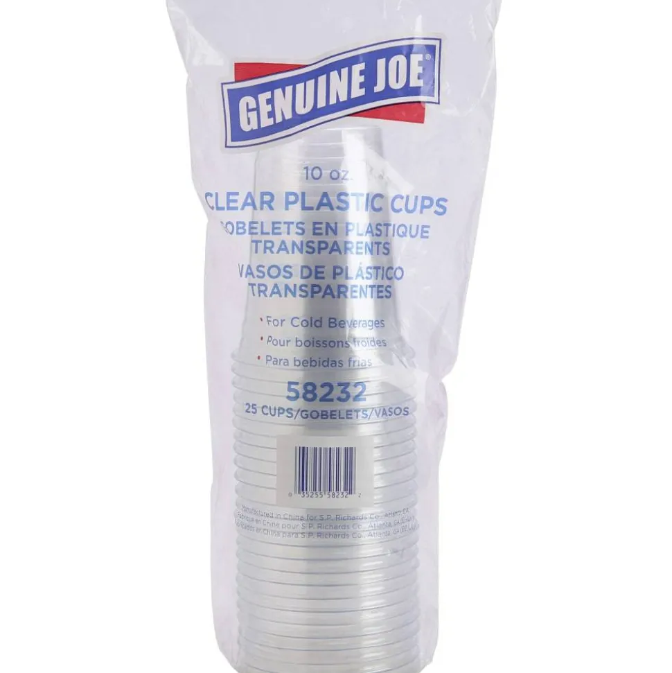 Genuine Joe 10 oz Clear Plastic Cups
