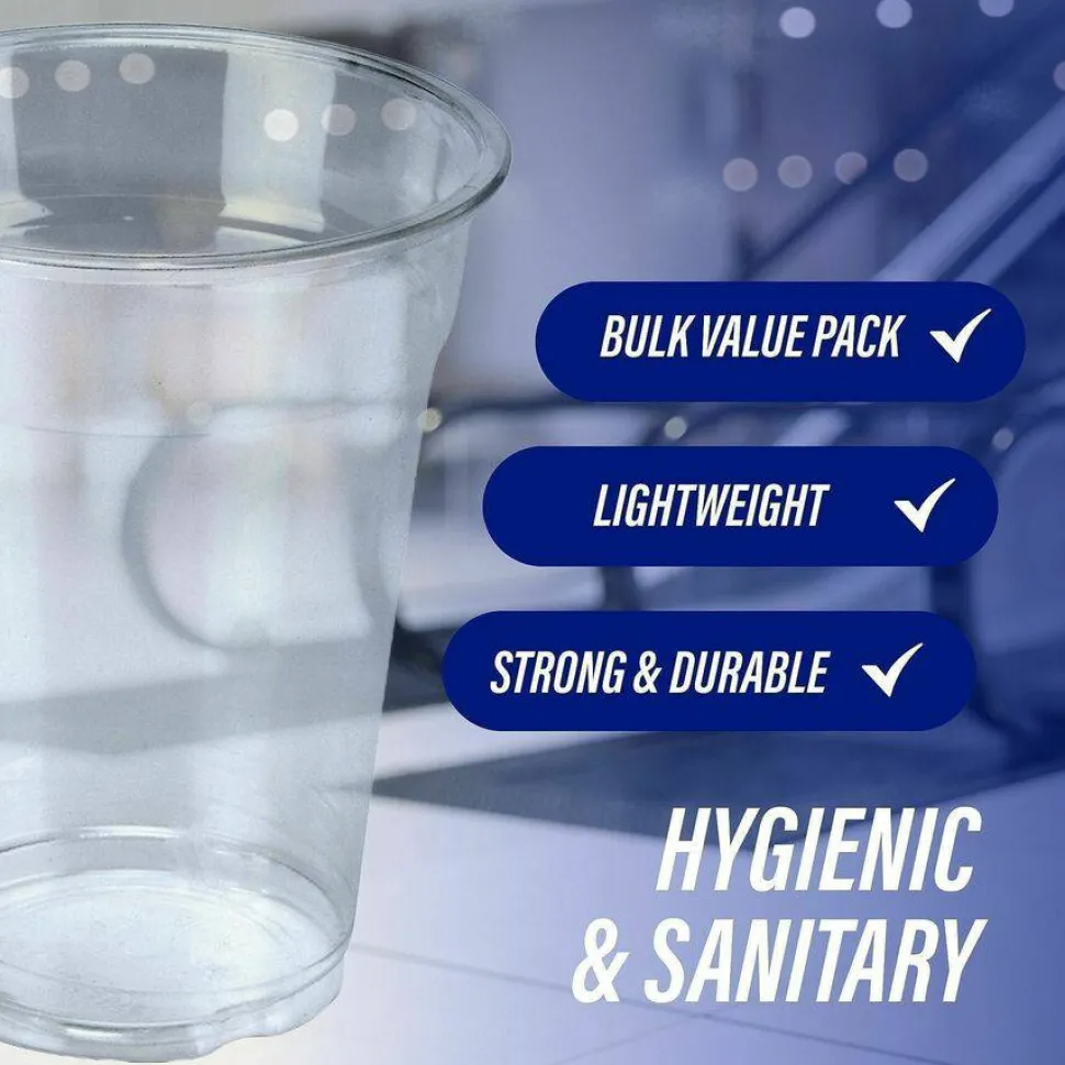 Genuine Joe 9 oz Clear Plastic Cups