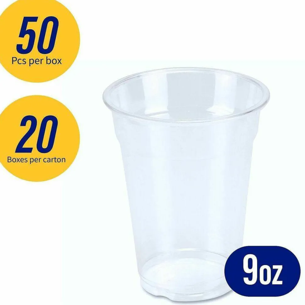 Genuine Joe 9 oz Clear Plastic Cups
