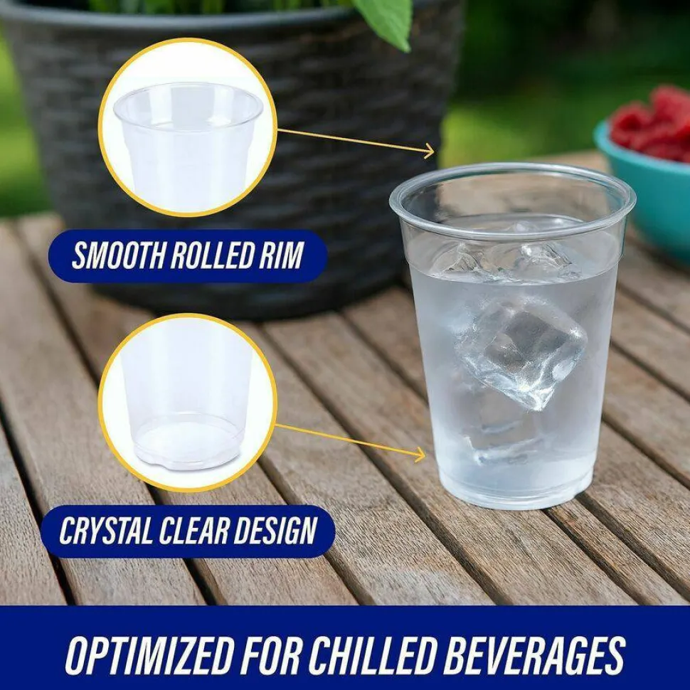 Genuine Joe 9 oz Clear Plastic Cups