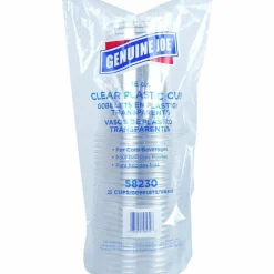 Genuine Joe 16 oz Clear Plastic Cups