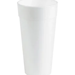Genuine Joe 20 oz Foam Cups - 20 fl oz - White - Styrofoam - Hot Drink, Cold Drink - 500 / Carton