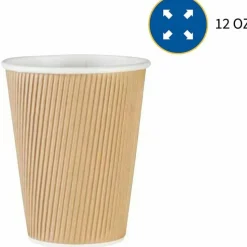 Genuine Joe 12 oz Rippled Hot Cups