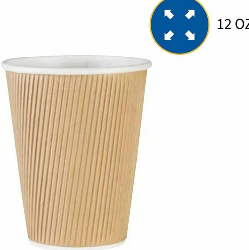 Genuine Joe 12 oz Rippled Hot Cups
