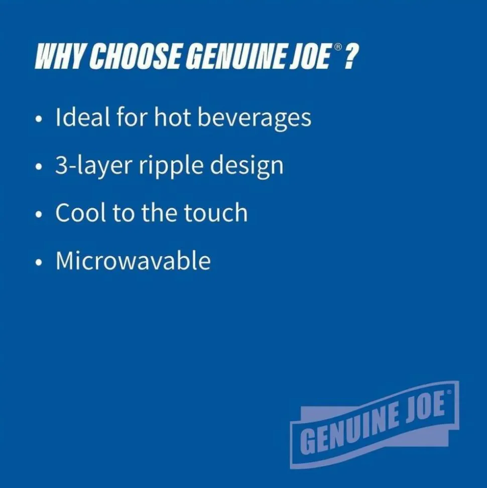 Genuine Joe 12 oz Rippled Hot Cups