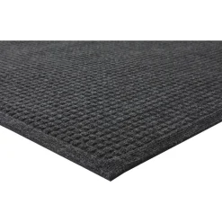 Genuine Joe 99% Recycled EcoGuard Eternity Indoor Floor Mat, 3'W x 5'L, Charcoal Gray