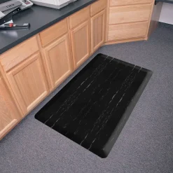 Genuine Joe Anti-Fatigue Mat, 3' x 5', Black Marble