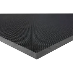 Genuine Joe Brush Tip Scraper Mat - Indoor, Outdoor - 60" Length x 36" Width x 0.400" Thickness - Rectangular - Rubber - Black - 1Each