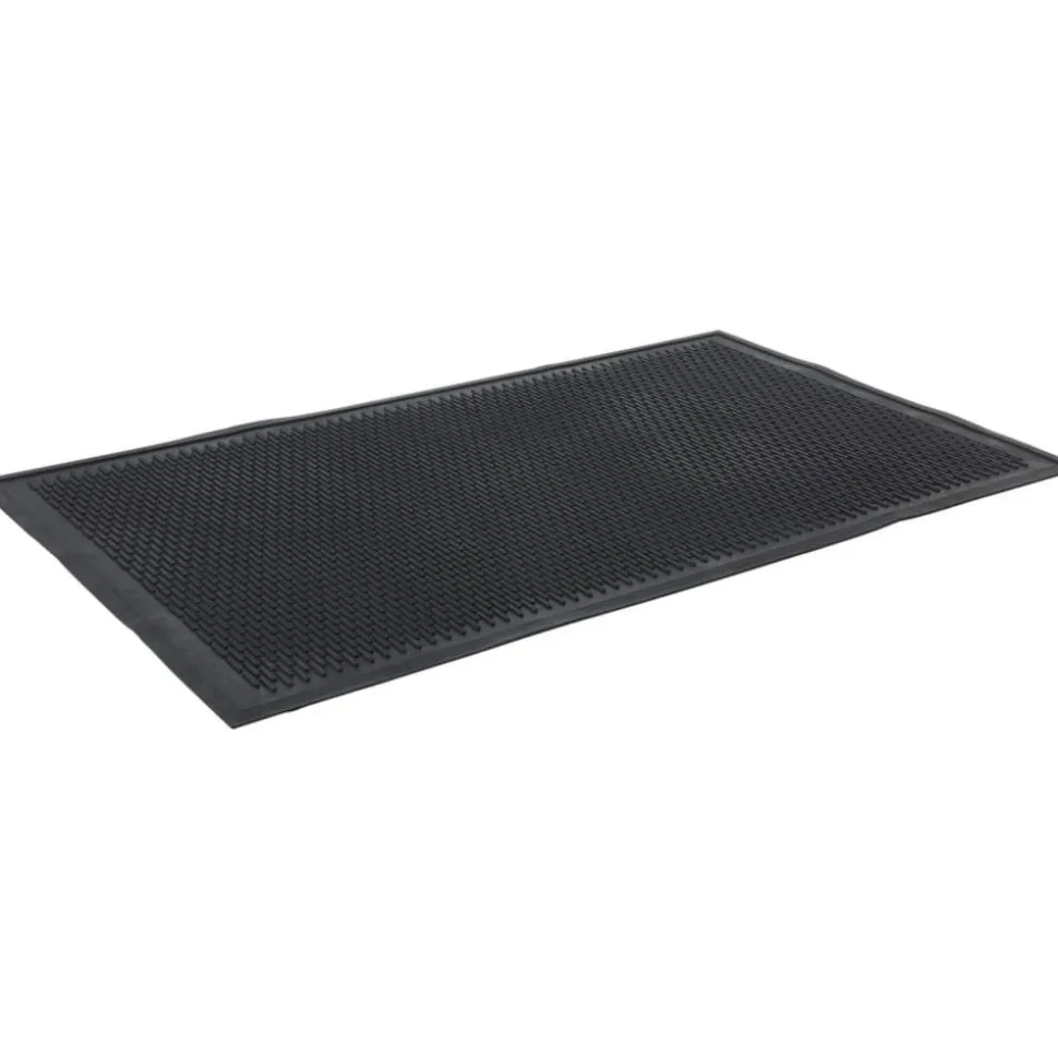 Genuine Joe Clean Step 50% Recycled Scraper Mat, 3' x 5', Black