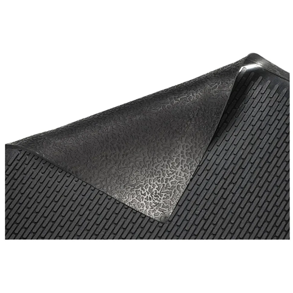 Genuine Joe Clean Step 50% Recycled Scraper Mat, 3' x 5', Black