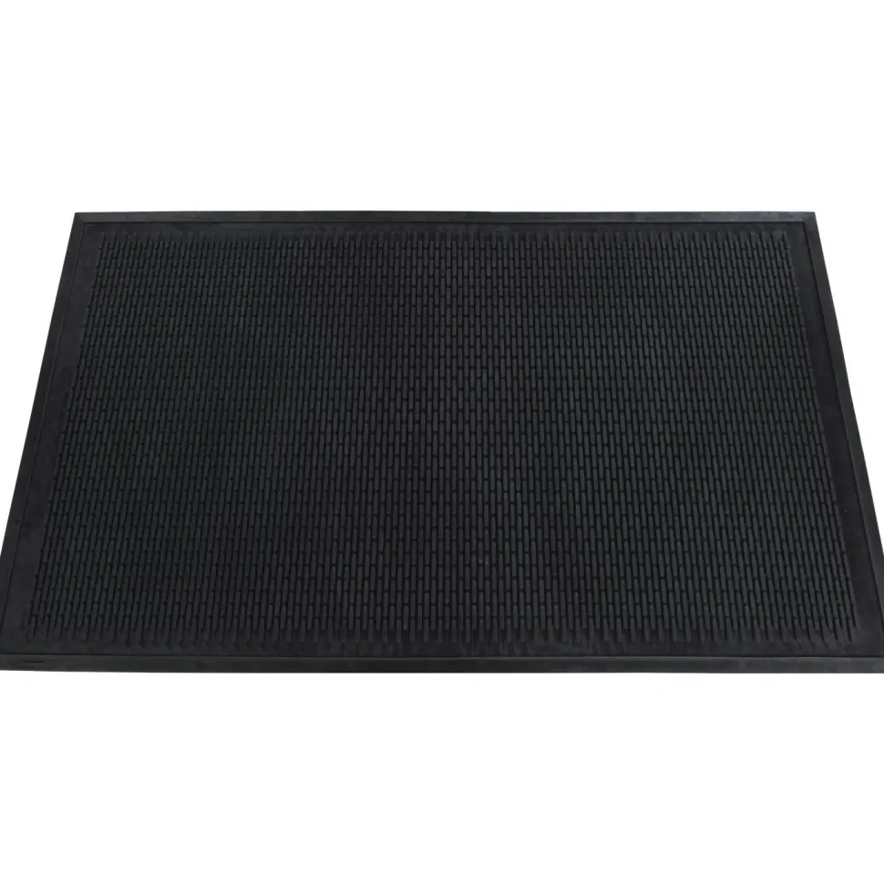 Genuine Joe Clean Step 50% Recycled Scraper Mat, 3' x 5', Black