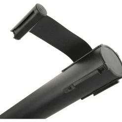 Genuine Joe Crowd-Control Posts With Web Tape, 34", Black, Pack Of 2 Posts