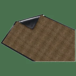 Genuine Joe Dual-Ribbed Indoor Floor Mat, 4' x 6', Chocolate