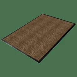 Genuine Joe Dual-Ribbed Indoor Floor Mat, 4' x 6', Chocolate