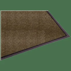 Genuine Joe Dual-Ribbed Indoor Floor Mat, 4' x 6', Chocolate