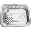 Genuine Joe Half-size Disposable Aluminum Pan - Cooking, Serving - Disposable - 0.5" Diameter - Silver - Aluminum Body - 100 / Carton