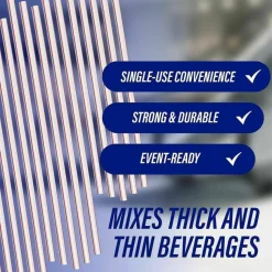 Genuine Joe Jumbo Striped Straws
