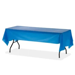 Genuine Joe Plastic Rectangular Table Covers, 108