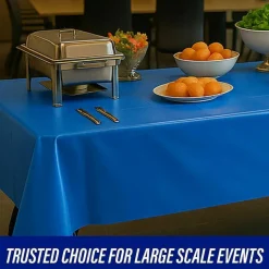 Genuine Joe Plastic Rectangular Table Covers, 108