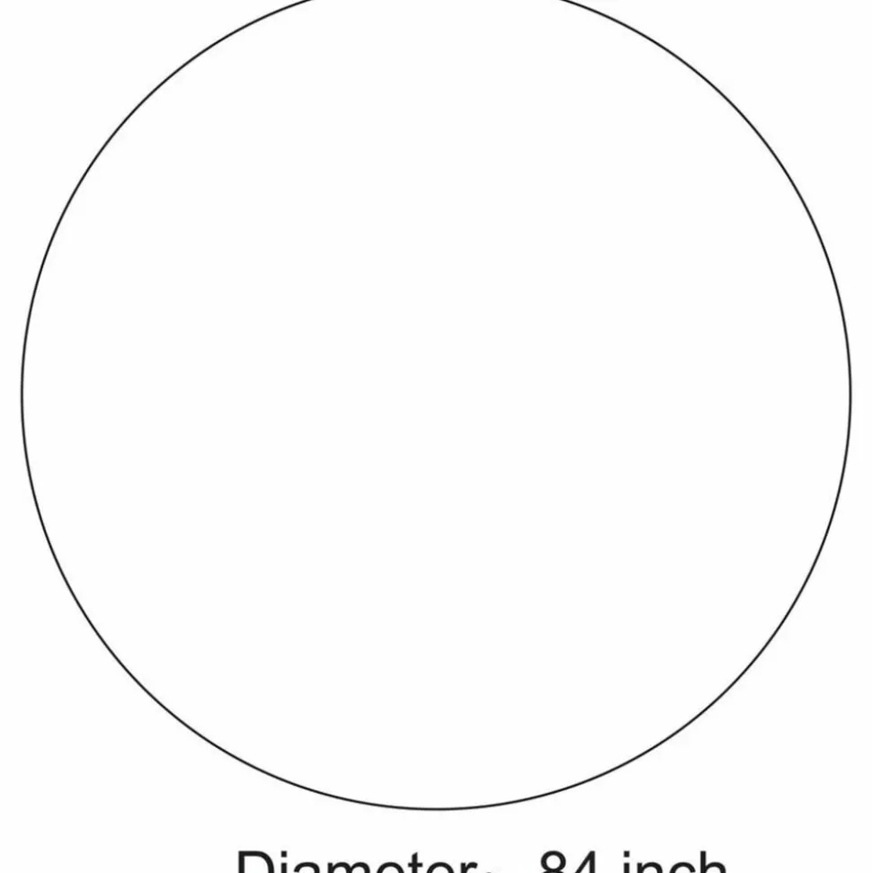 Genuine Joe Plastic Round Table Covers, 48"-60" Diameter, White, Pack Of 6