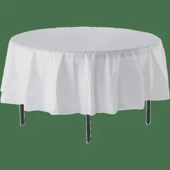 Genuine Joe Plastic Round Table Covers, 48